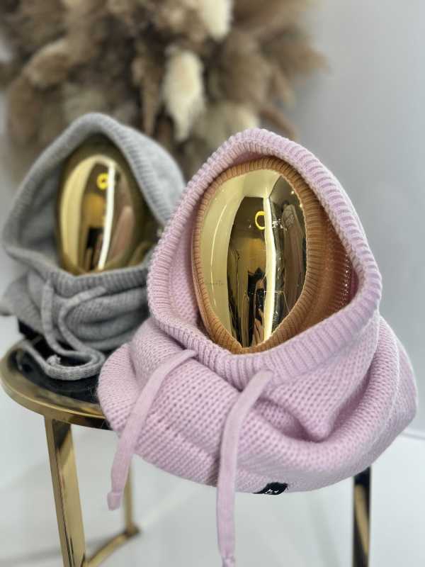 LM950 Balaclava La Milla z dzianiny 2w1, komin z kapturem Szary