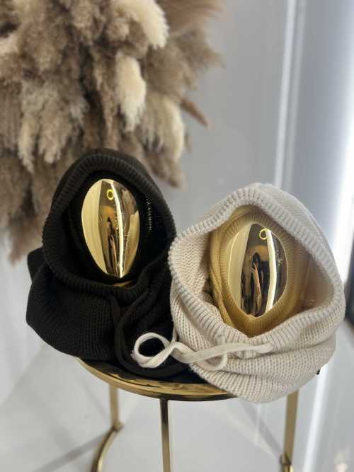 LM950 Balaclava La Milla z dzianiny 2w1, komin z kapturem Jasny Beż