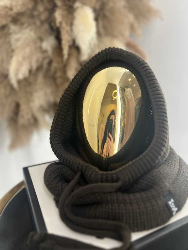 LM950 Balaclava La Milla z dzianiny 2w1, komin z kapturem Czekolada