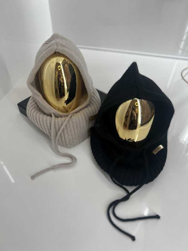 NB103 Balaclava z dzianiny 2w1, komin z kapturem czarny