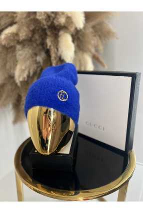 C405 Czapka Damska Alpaka Milo Niebieska