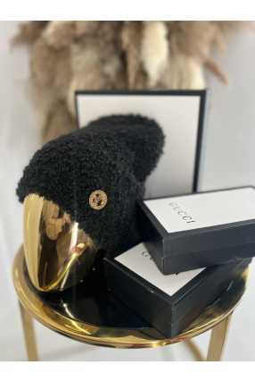 C405 Czapka Damska Zimowa Bukla Czarna