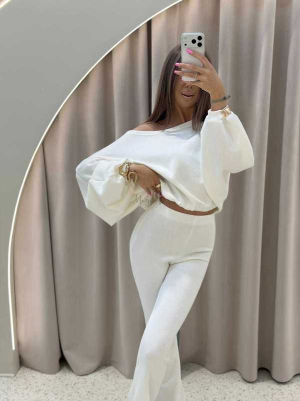 MM135 Komplet Mia Maison z Dzianiny Tabbo Śmietana