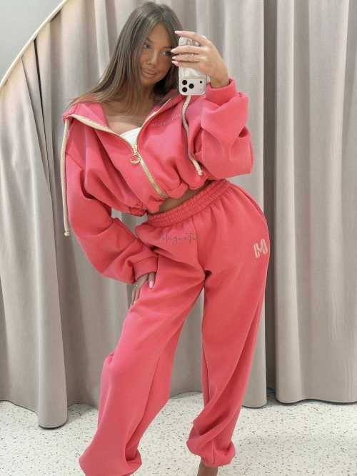 MM858 Komplet Dresowy Airport Mia Maison z Opaską 3w1 Koral