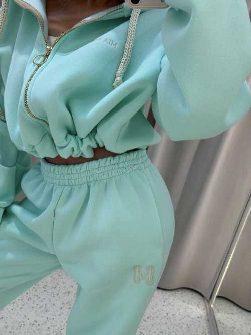 MM858 Komplet Dresowy Airport Mia Maison z Opaską 3w1 Miętowy