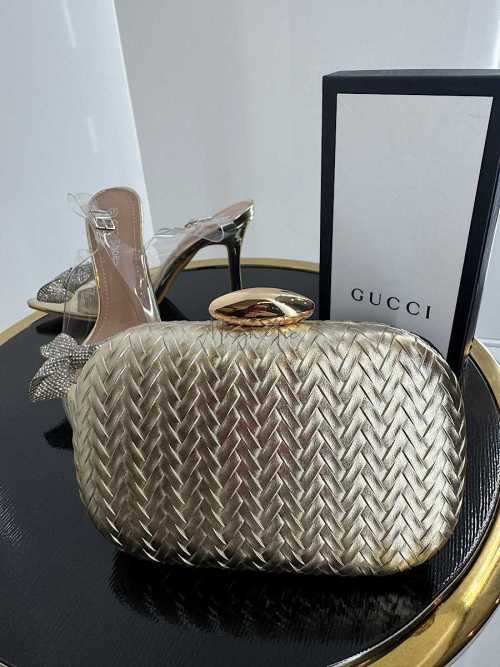 T107 Torebka Wizytowa Puzderko Jodełka Złota