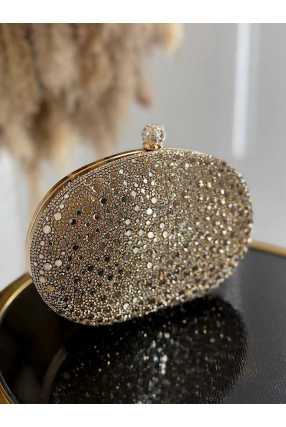 T108 Torebka Wizytowa Puzderko Kamienie Złota