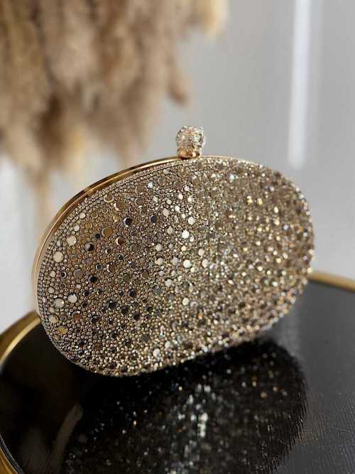 T108 Torebka Wizytowa Puzderko Kamienie Złota