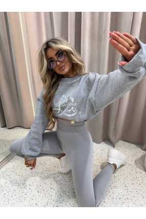 LM131 Komplet Modelujący Dresowy La Monne  Holo Szary