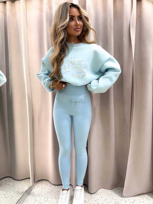 LM131 Komplet Modelujący Dresowy La Monne  Holo Błękitny