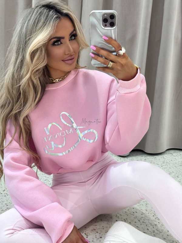 LM131 Komplet Modelujący Dresowy La Monne  Holo Pudrowy Róż