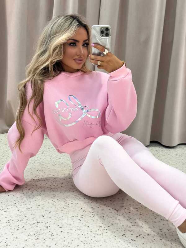 LM131 Komplet Modelujący Dresowy La Monne  Holo Pudrowy Róż