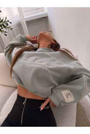 LC139 Bluza Oversize LaCoca Aura Pistacja