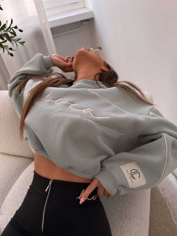 LC788 Bluza Oversize LaCoca Aura Pistacja