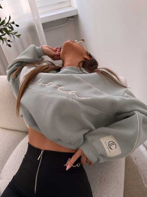 LC139 Bluza Oversize LaCoca Aura Pistacja