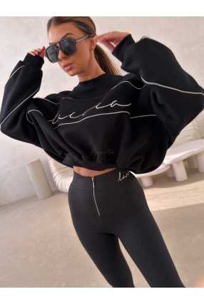 LC788 Bluza Oversize LaCoca Aura Czarna