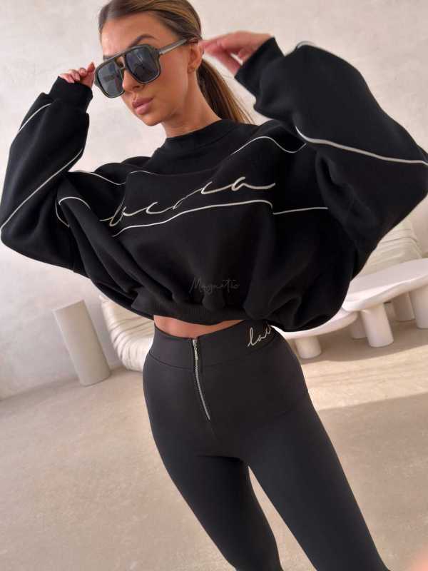 LC788 Bluza Oversize LaCoca Aura Czarna