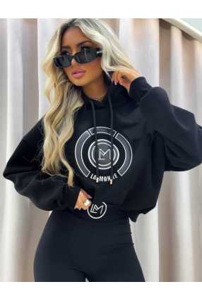 LM143 Dresowa Bluza La Monne Bella Czarna