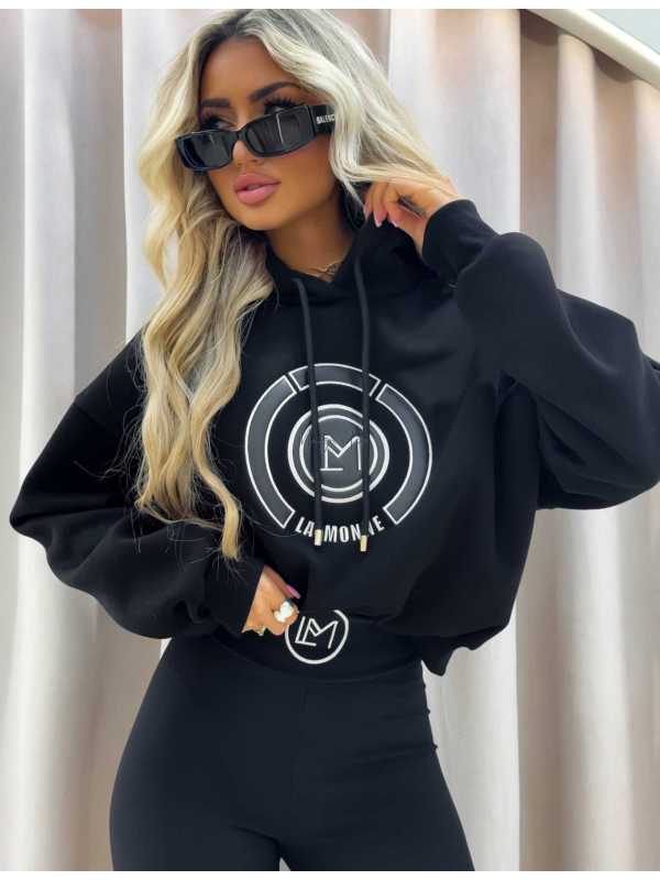 LM143 Dresowa Bluza La Monne Bella Czarna