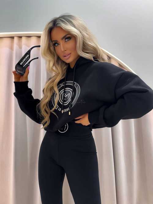 LM760 Dresowa Bluza La Monne Bella Czarna