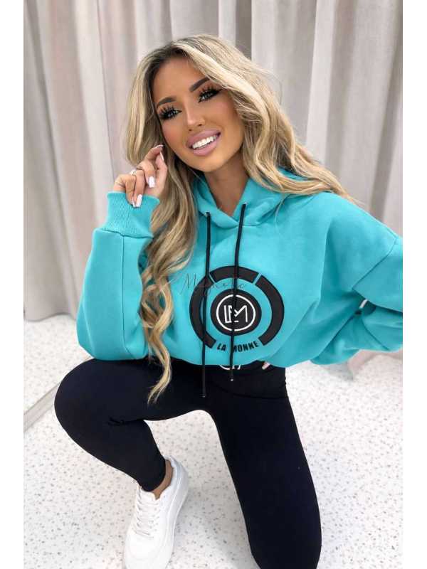 LM143 Dresowa Bluza La Monne Bella Niebieska