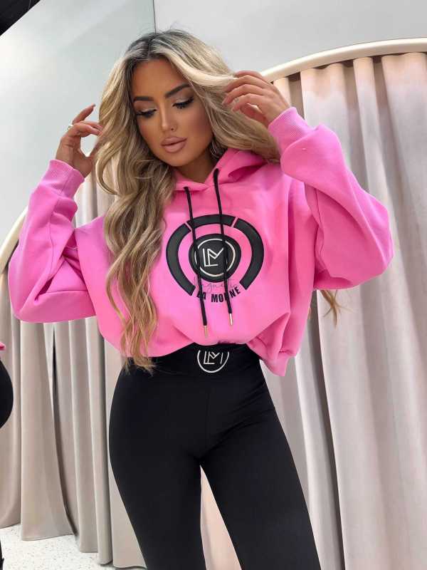 LM760 Dresowa Bluza La Monne Bella Barbi Róż