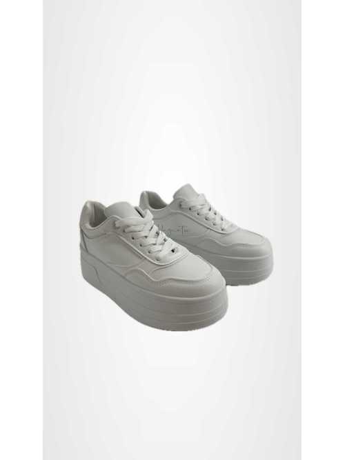 B155 Buty Sneakersy Damskie Białe