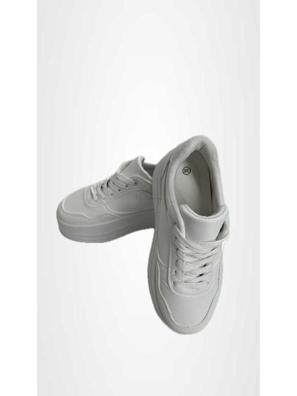 B155 Buty Sneakersy Damskie Białe