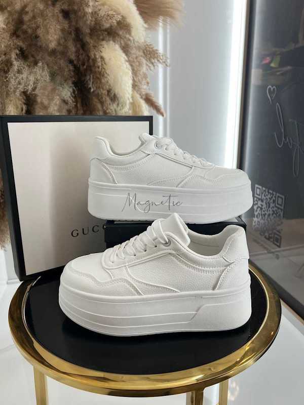 B155 Buty Sneakersy Damskie Białe