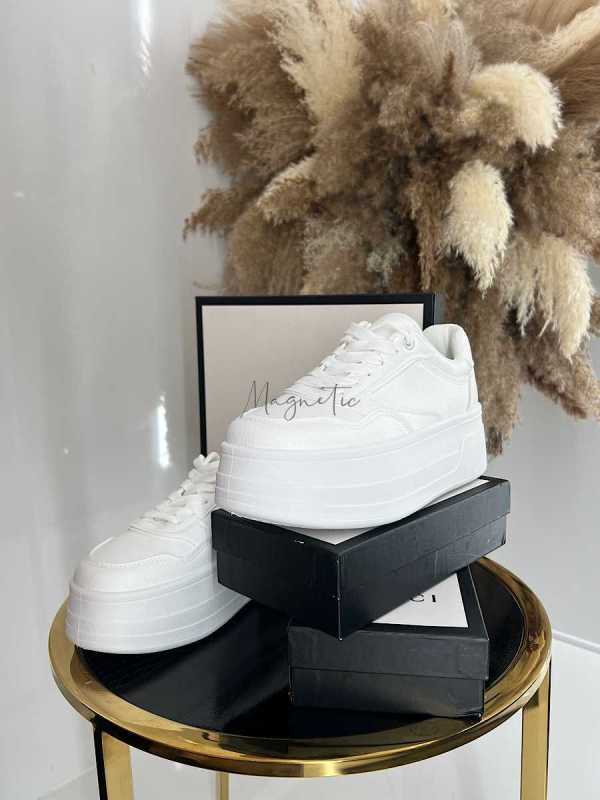 B155 Buty Sneakersy Damskie Białe