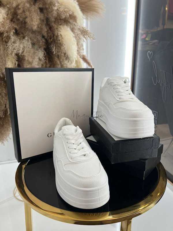 B155 Buty Sneakersy Damskie Białe