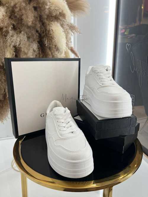 B155 Buty Sneakersy Damskie Białe