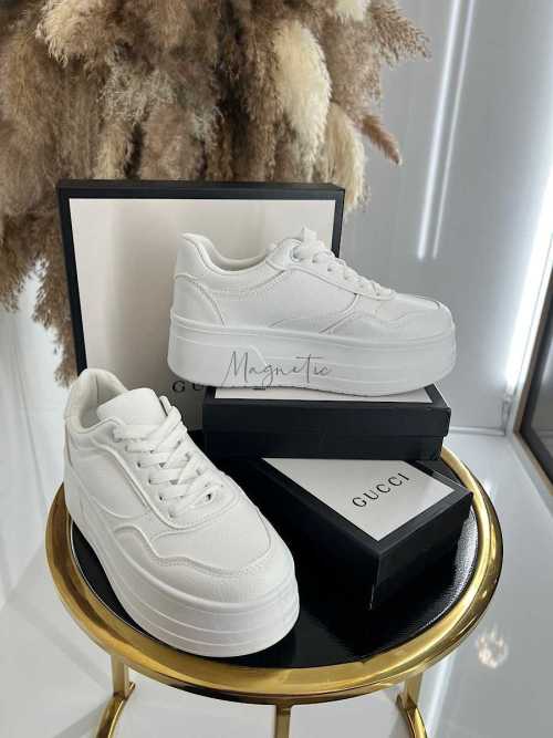 B155 Buty Sneakersy Damskie Białe