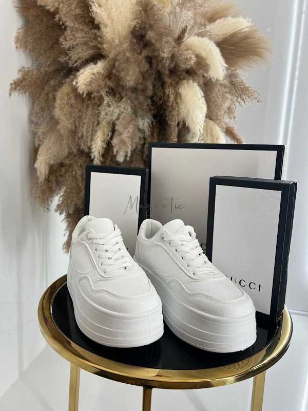 B155 Buty Sneakersy Damskie Białe