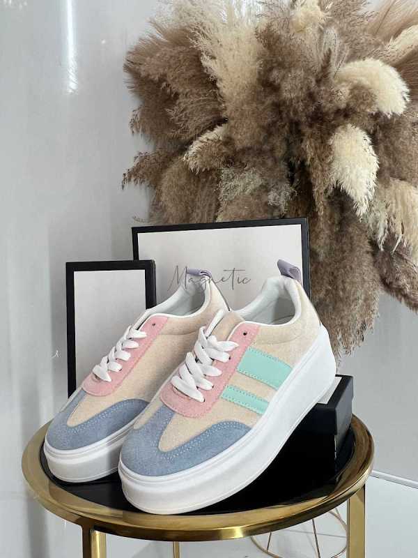B156 Buty Sneakersy Damskie Multi w stylu retro