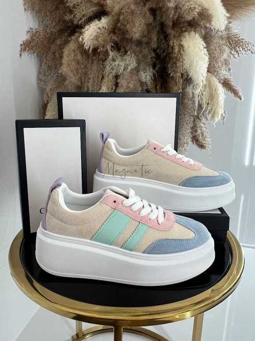 B156 Buty Sneakersy Damskie Multi w stylu retro