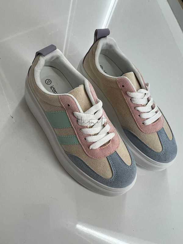 B156 Buty Sneakersy Damskie Multi w stylu retro