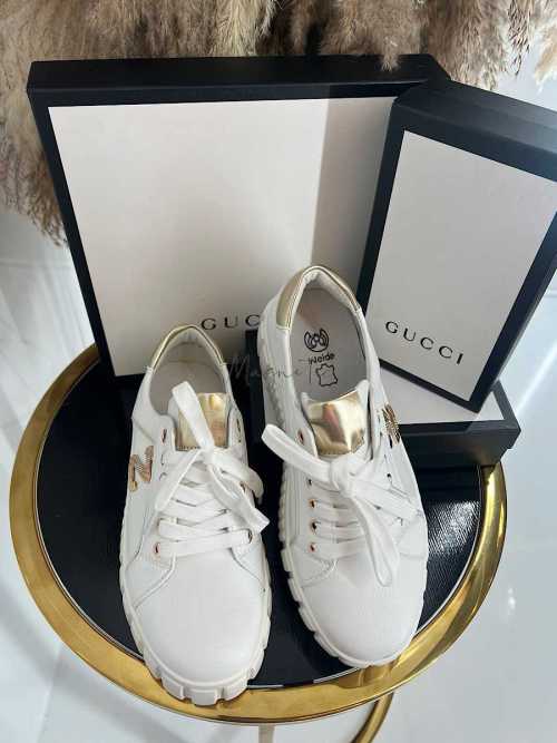 B160 Buty Sneakersy Damskie na platformie z ozdobnym logo