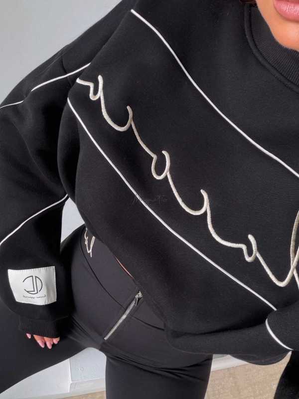 LC140 Legginsy Damskie Modelujące LaCoca Czarne na zamek