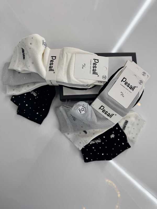 S162 Skarpetki Bawełniane z cekinami  Pesail 5 par 39-42