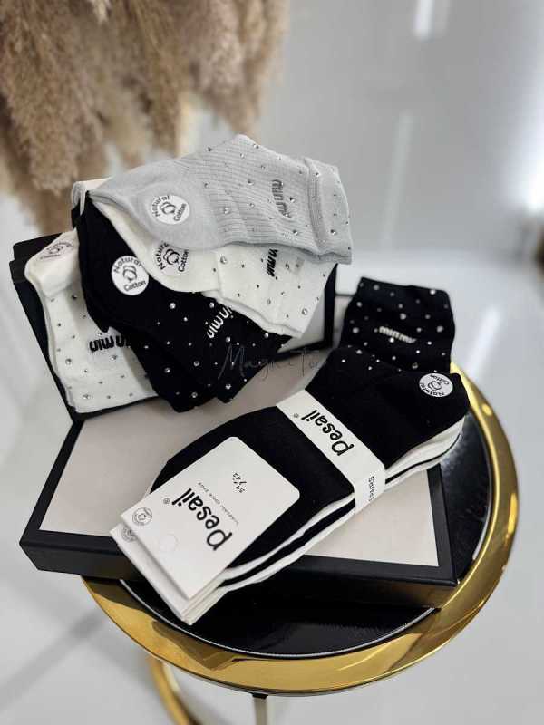 S162 Skarpetki Bawełniane z cekinami  Pesail 5 par 39-42