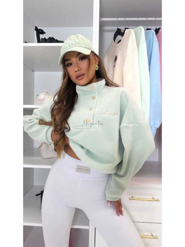 ML401 Legginsy Modelujące Damskie Millagro Naszywka z Logo Białe