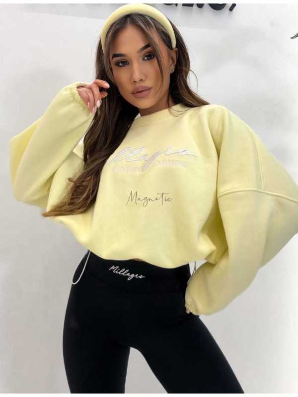 ML401 Legginsy Modelujące Damskie Millagro Naszywka z Logo Czarne
