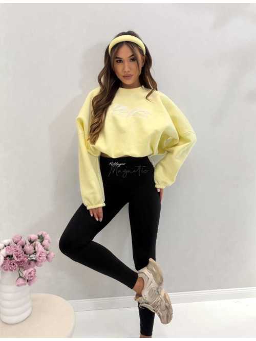 ML401 Legginsy Modelujące Damskie Millagro Naszywka z Logo Czarne