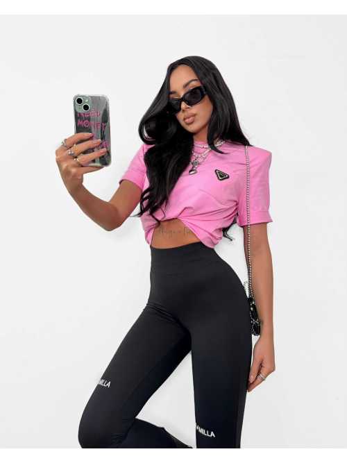 LM153 T-shirt La Milla Różowy z Kieszonką