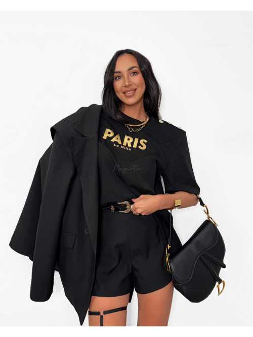 LM152 T-shirt La Milla Paris Czarny