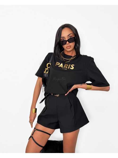 LM152 T-shirt La Milla Paris Czarny