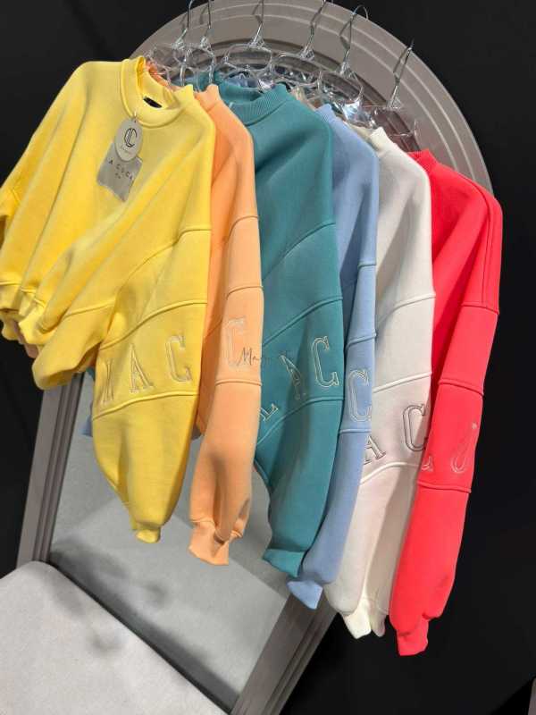 LC741 Bluza Damska Sportowa Oversize LaCoca Logo Zółta