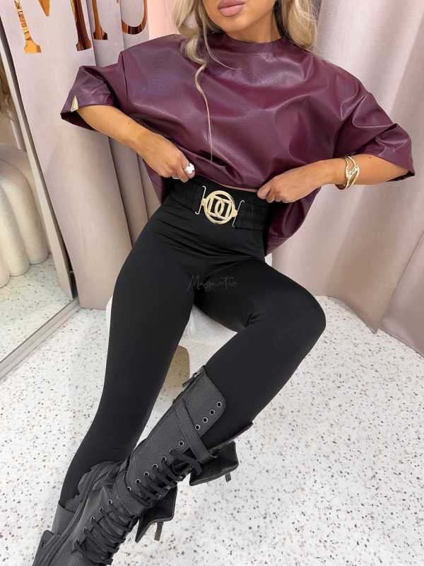 LM210 Modelujące Legginsy La Monne + Pasek Czarne