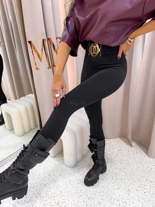 LM210 Modelujące Legginsy La Monne + Pasek Czarne